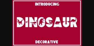 Dinosaur Font Poster 1