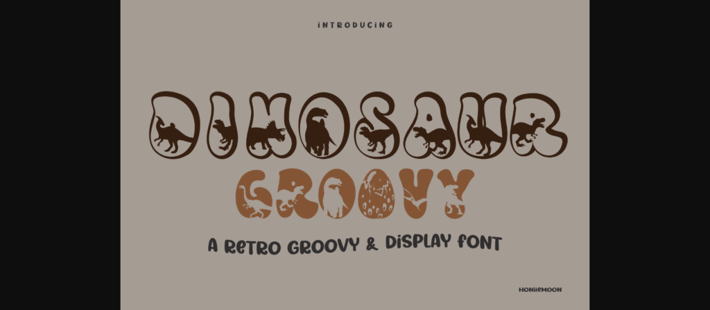 Dinosaur Groovy Font Poster 3