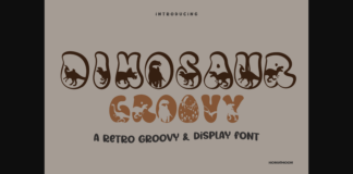 Dinosaur Groovy Font Poster 1