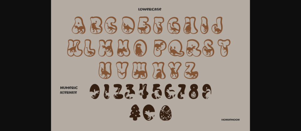 Dinosaur Groovy Font Poster 4