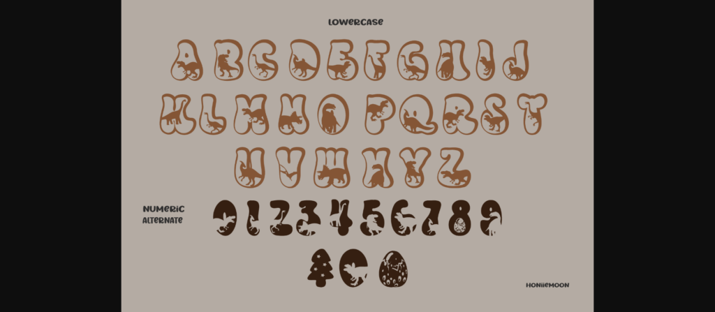 Dinosaur Groovy Font Poster 2