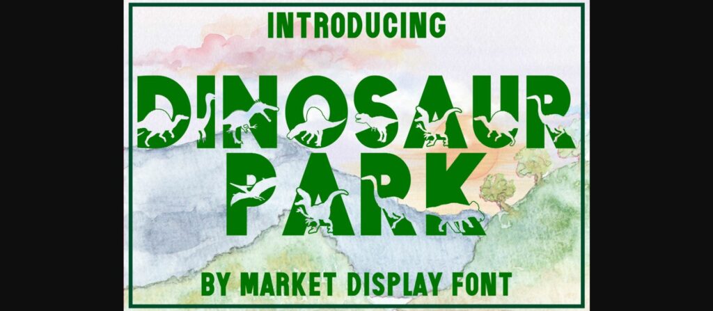 Dinosaur Park Font Poster 3