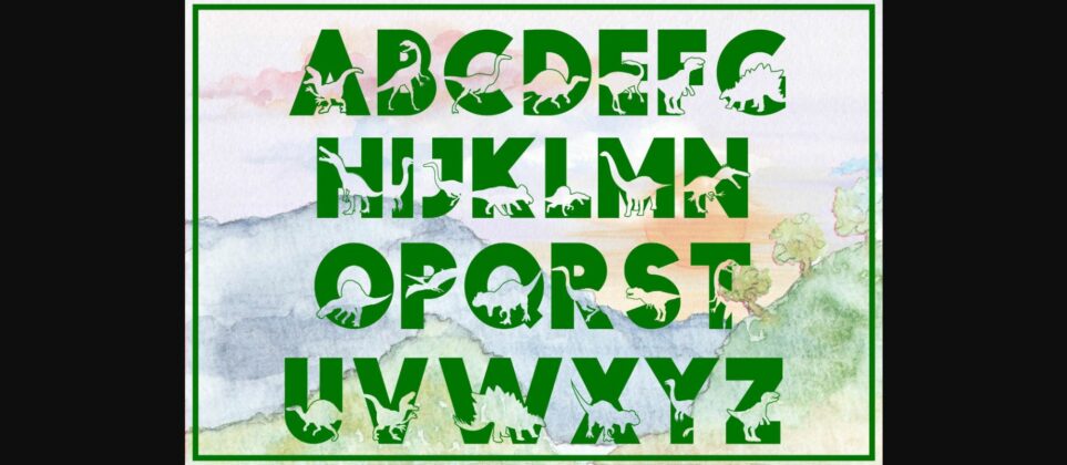 Dinosaur Park Font Poster 4