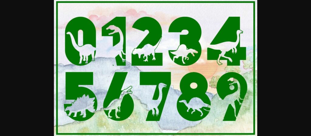 Dinosaur Park Font Poster 5