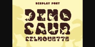 Dinosaur Silhouette Font Poster 1