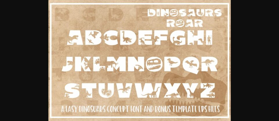 Dinosaurus Roar Font Poster 4