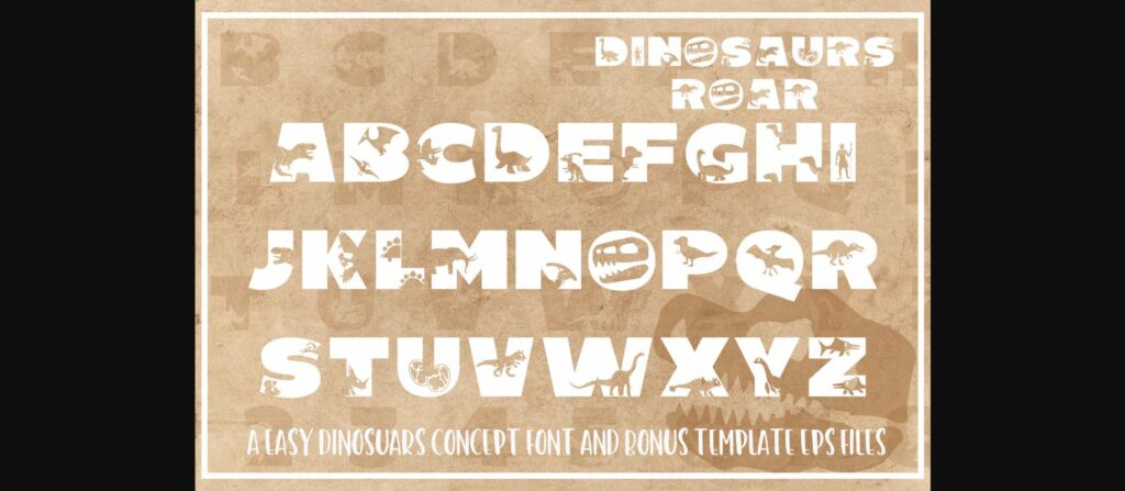 Dinosaurus Roar Font Poster 2