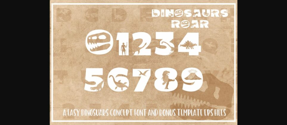 Dinosaurus Roar Font Poster 5