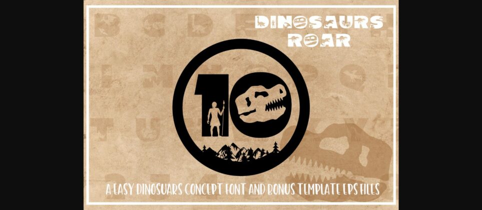 Dinosaurus Roar Font Poster 7