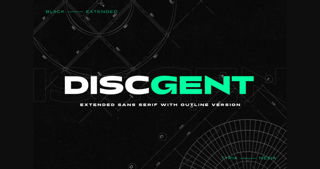 Discgent Font Poster 3