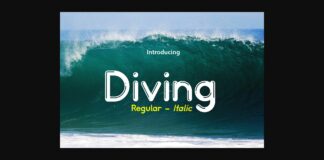 Diving Font Poster 1