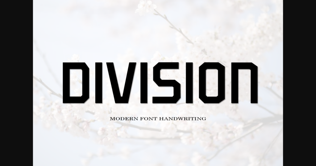 Division Font Poster 1