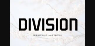 Division Font Poster 1