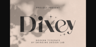 Dixey Font Poster 1