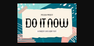 Do It Now Font Poster 1