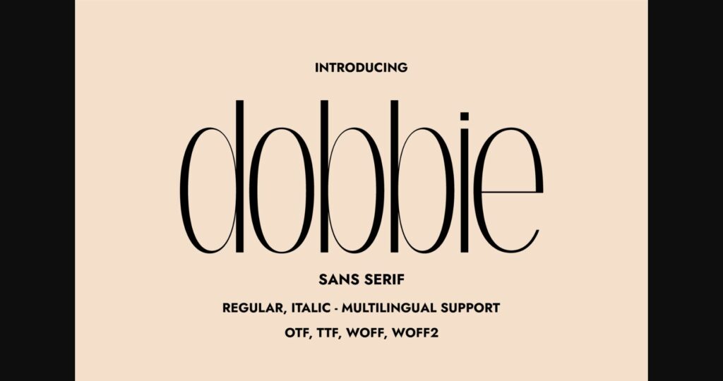 Dobbie Font Poster 3