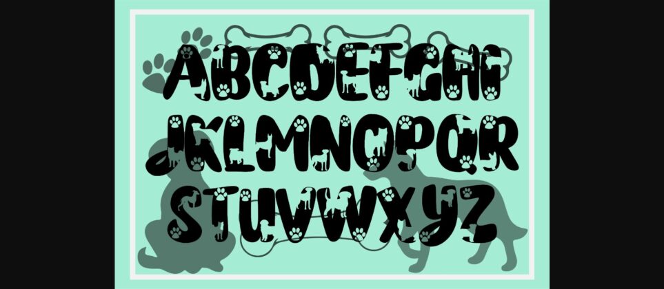 Dog Font Poster 4