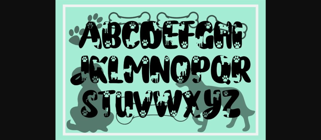 Dog Font Poster 2