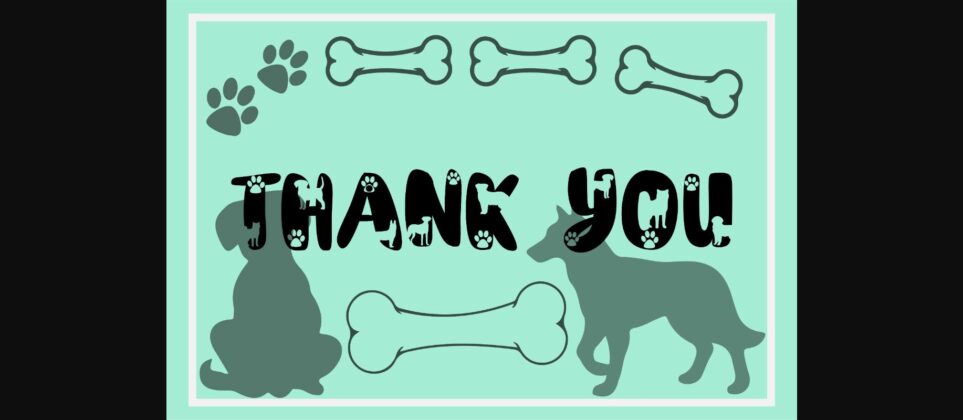 Dog Font Poster 6