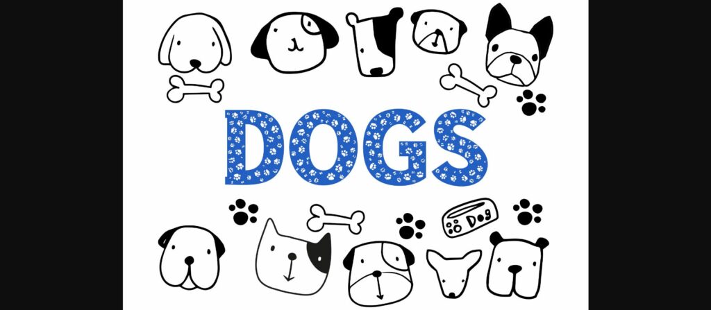 Dog Font Font Poster 3