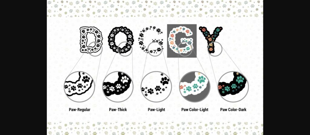 Dog Paws Font Poster 5