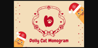 Dolly Cat Monogram Font Poster 1