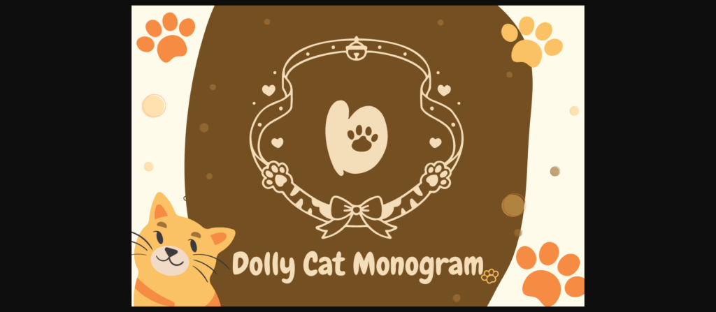 Dolly Cat Monogram Font Poster 5