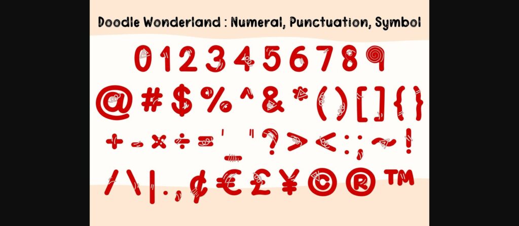 Doodle Wonderland Font Poster 7