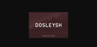 Dosleysh Font Poster 1