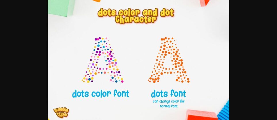 Dots Font Poster 4