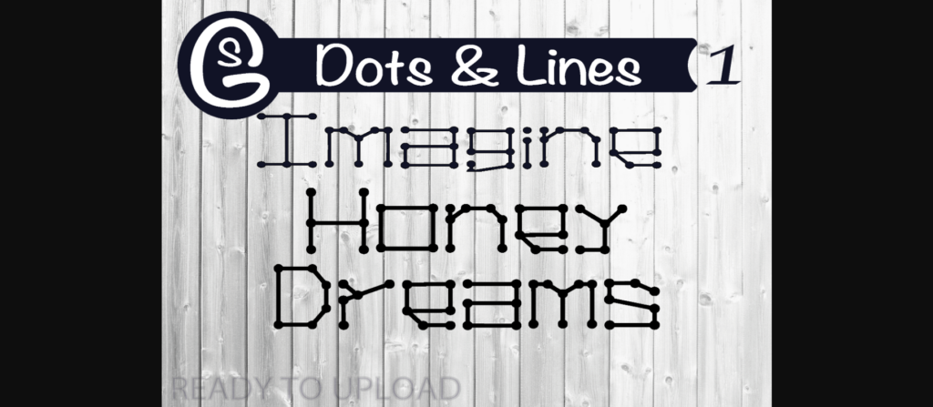 Dots Lines Font Poster 3