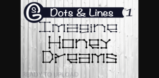 Dots Lines Font Poster 1