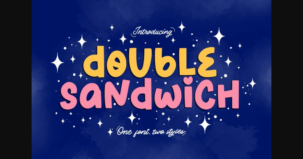 Double Sandwich Font Poster 1