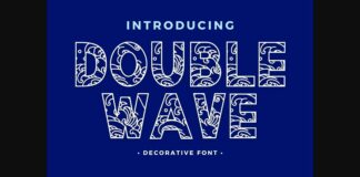 Double Wave Font Poster 1