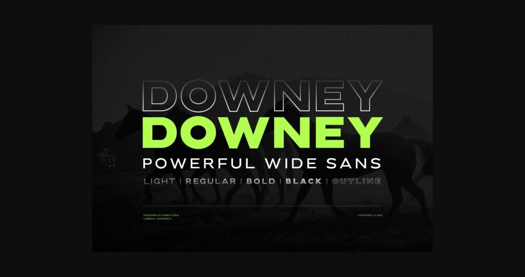 Downey Font Poster 3