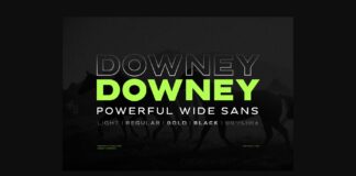 Downey Font Poster 1