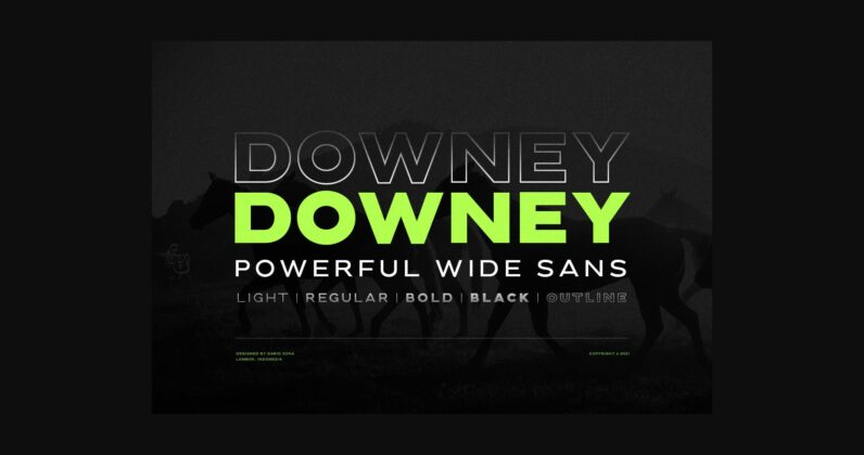 Downey Font Poster 1