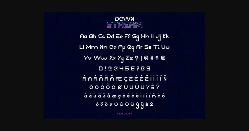 Downstream Font Poster 6