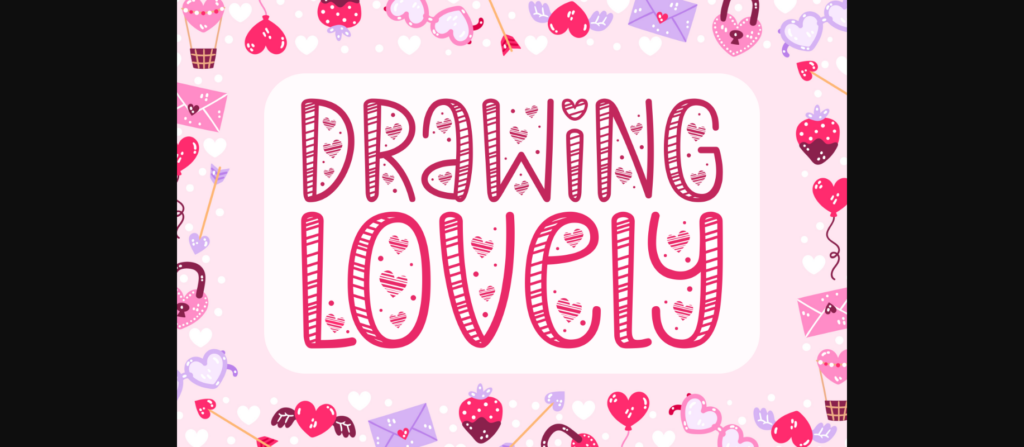 Drawing Lovely Font Poster 3