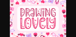 Drawing Lovely Font Poster 1