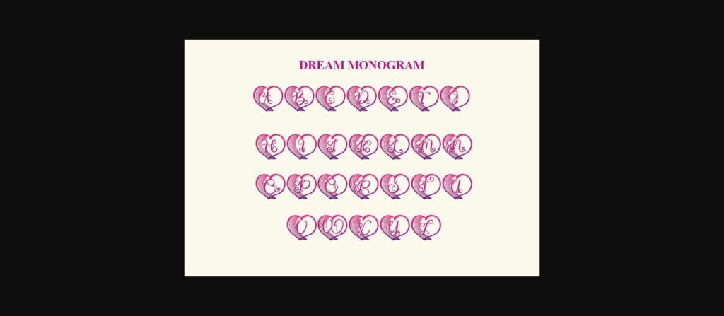 Dream Monogram Font Poster 6