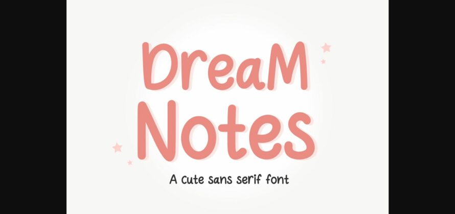 Dream Notes Font Poster 3