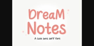 Dream Notes Font Poster 1