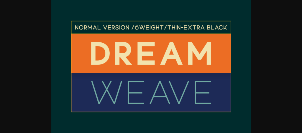 Dream Weave Font Poster 3