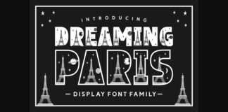 Dreaming Paris Font Poster 1