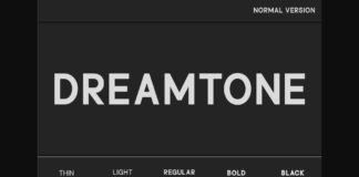 Dreamtone Font Poster 1