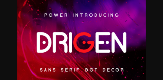 Drigen Font Poster 1