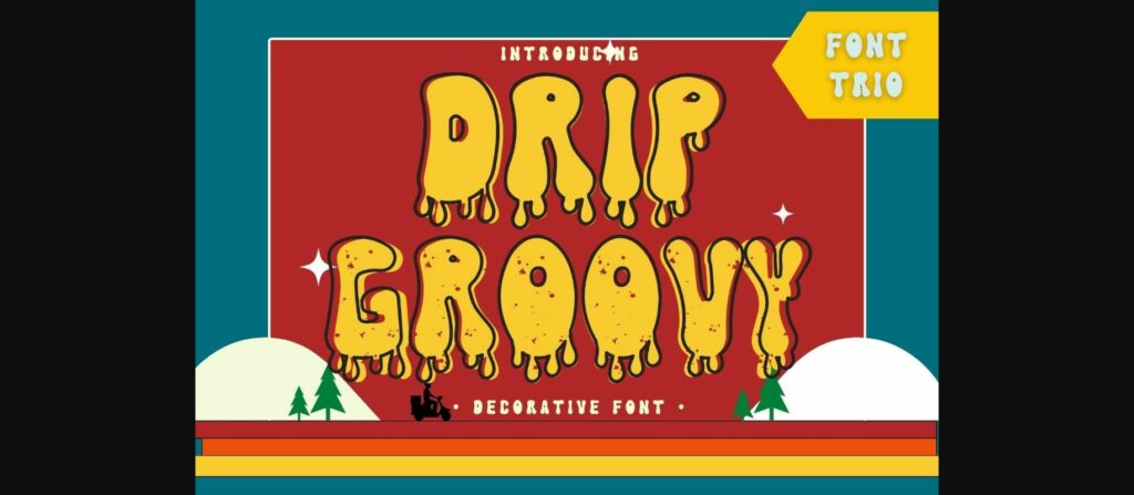 Drip Groovy Font Poster 1