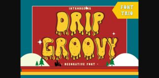 Drip Groovy Font Poster 1