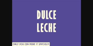 Dulce Leche Font Poster 1